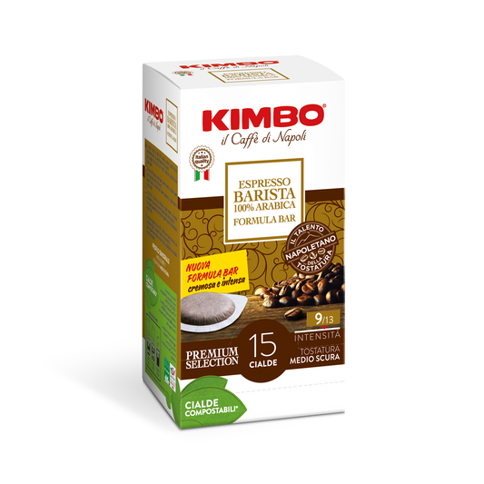 Kimbo Espresso Barista 100% Arabica Compostable Paper Pods 105g