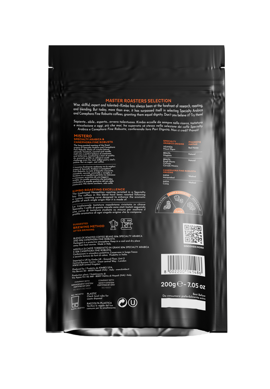 Sapiente - Mystery Arabica and Fine Robusta Coffee Beans 200g (Mistero)