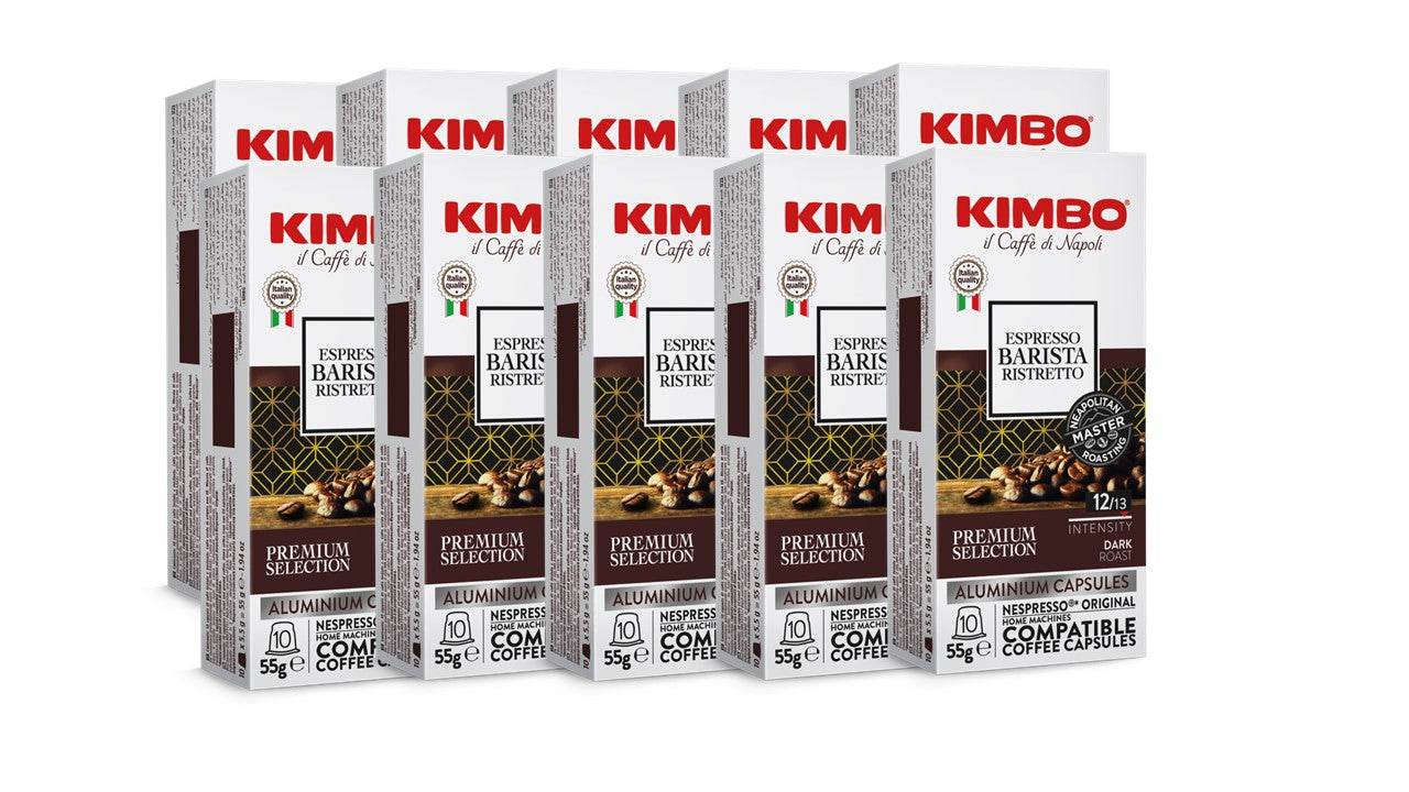Kimbo Barista Ristretto Aluminium Nespresso ®* Compatible Capsules 10x55g