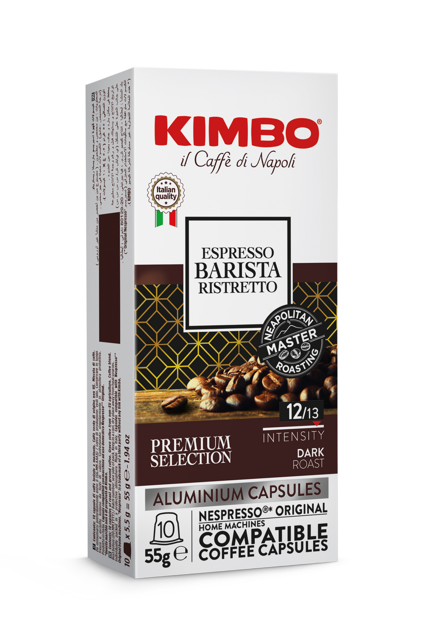 Kimbo Barista Ristretto Aluminium Nespresso ®* Compatible Capsules 10x55g