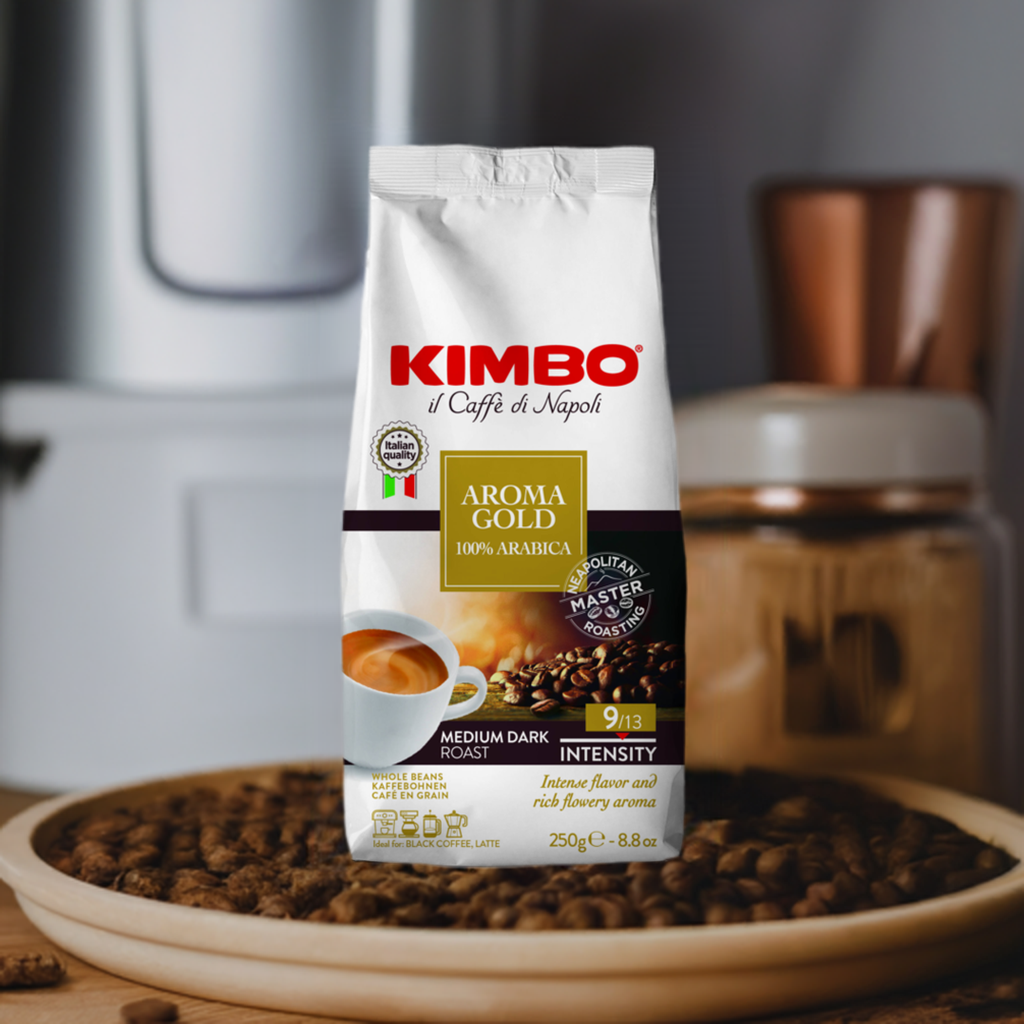 Kimbo Aroma Gold 100% Arabica Beans 250g