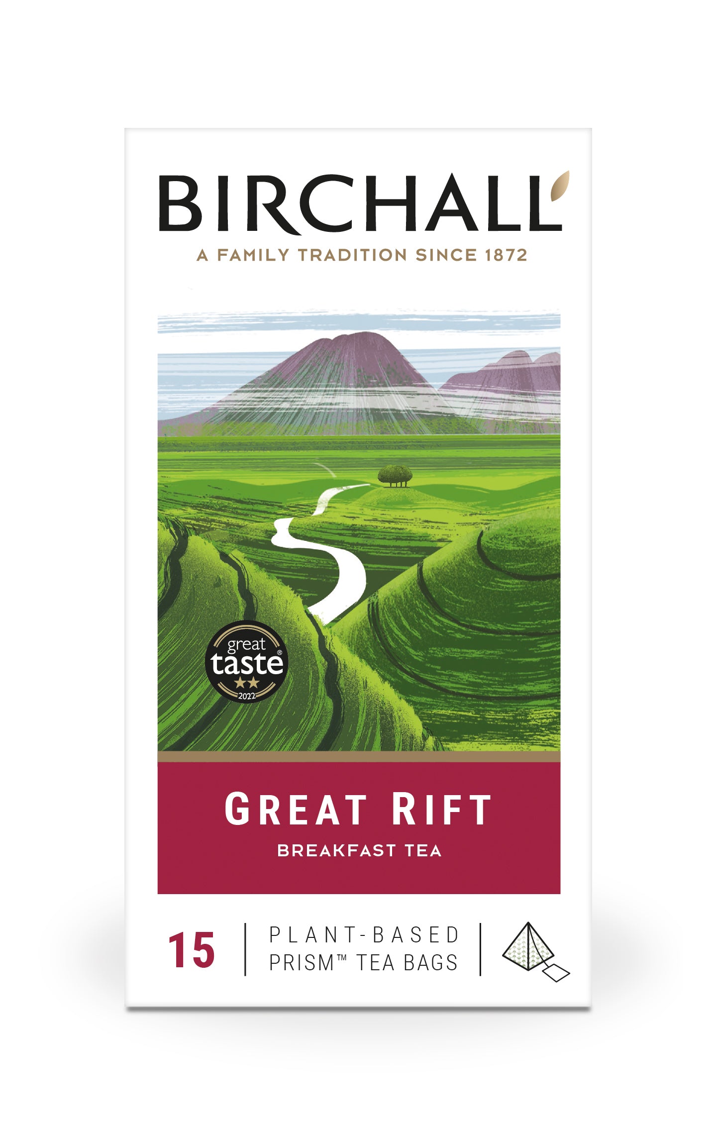 Birchall Great Rift Breakfast Blend - 15 Plant-Based Prism Tea Bags