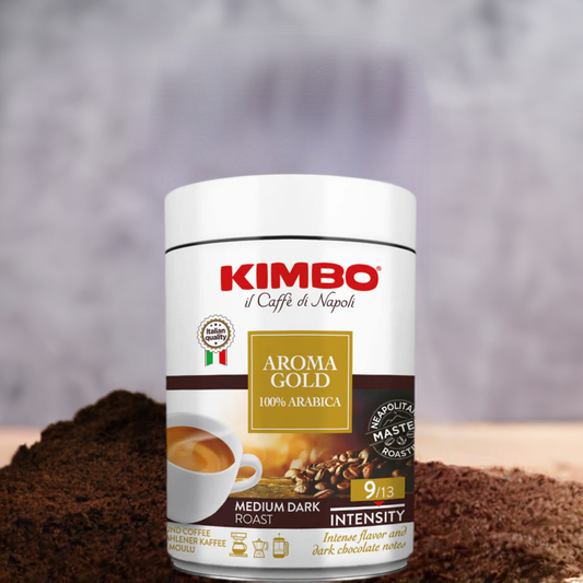 Kimbo Aroma Gold 100% Arabica Ground Coffee 250g Tin