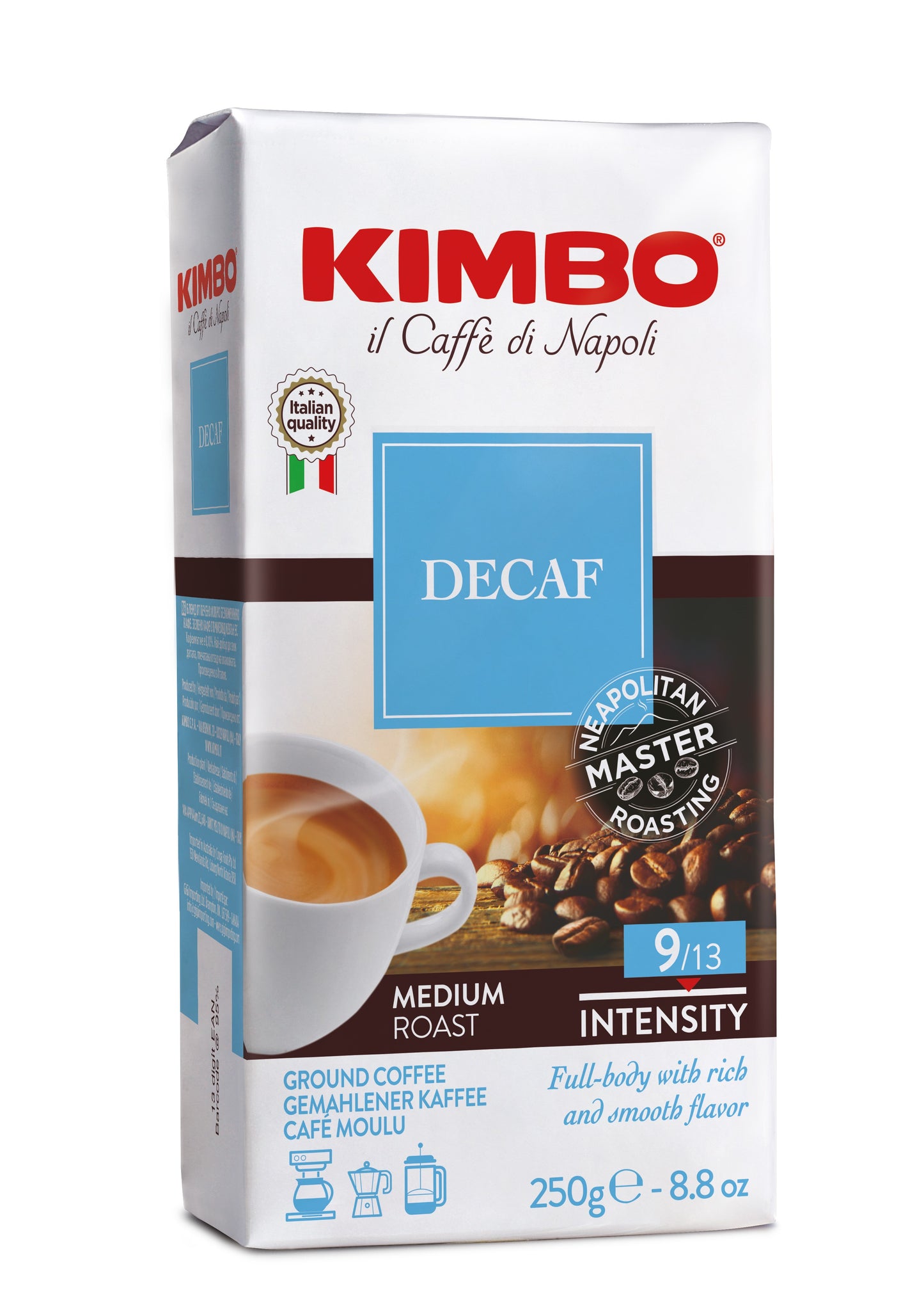 Kimbo Decaffeinated Ground Coffee 250g