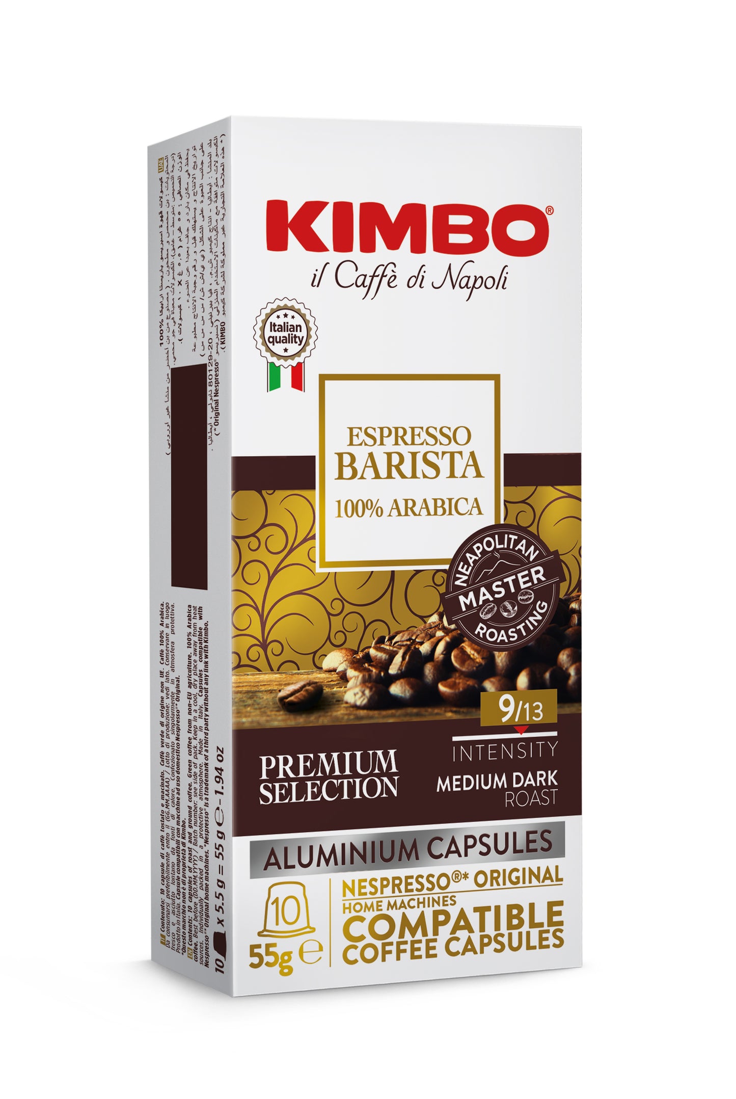 Kimbo 100% Arabica Aluminium Nespresso ®* Compatible Capsules 55g
