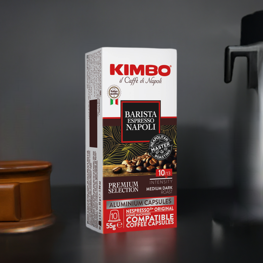 Kimbo Napoli Aluminium Nespresso ®* Compatible Capsules 10x55g