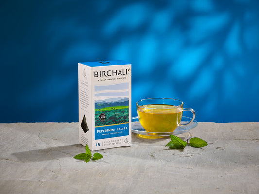 Birchall Peppermint Leaves - 15 Plant-Based Prism Tea Bags